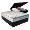 Cama Box Baú Bipartido Queen Preto e Colchão Freedom Molas Ensacadas Ortobom - 1