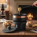 Ver imagem 4 de Kit Fondue Panela Pedra 800ml Suporte Giratório 06 Cumbucas