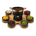 Ver imagem 2 de Kit Fondue Panela Pedra 800ml Suporte Giratório 06 Cumbucas