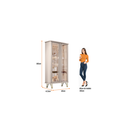 Ver imagem 5 de Cristaleira com 02 Portas Vidro Évora Sala de Jantar Off White - Montanaris Decor