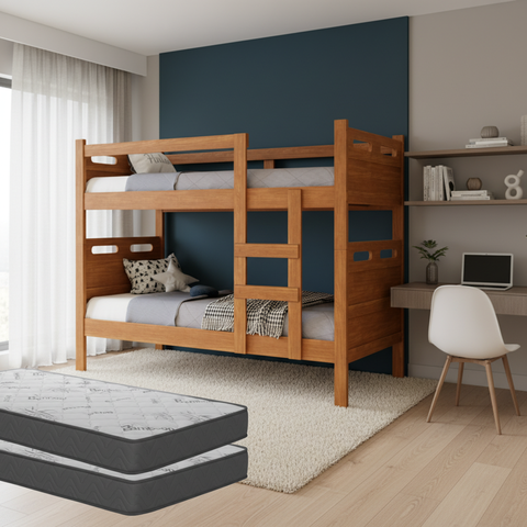 Beliche Infantil ou Adulto com 02 Colchões D33 Grade Robusta Reforçada com Proteção Completa