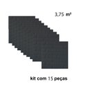 Ver imagem 5 de Kit 15 Placas Decorativas 3D Tijolinho Preto 50x50 cm