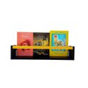 Ver imagem 2 de Prateleira para Livros Infantis Nicho Organizador Pelúcia Quarto de Criança Mdf Preto 55 Cm:amarelo