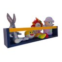 Ver imagem 3 de Prateleira para Livros Infantis Nicho Organizador Pelúcia Quarto de Criança Mdf Preto 55 Cm:amarelo