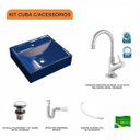 Ver imagem 3 de Kit Cuba Q39 com Torneira 1198 Metal e Válvula Click 1 1/2" Sifão Pvc e Flexível Compace