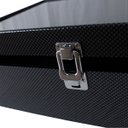 Ver imagem 6 de Maleta Porta Vinho Caixa Transporte para Duas Garrafas Modelo Fibra de Carbono