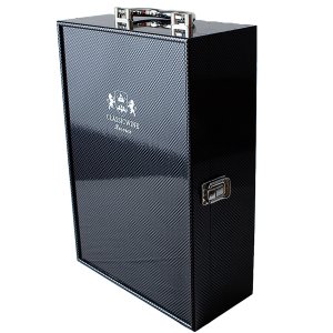 Maleta Porta Vinho Caixa Transporte para Duas Garrafas Modelo Fibra de Carbono