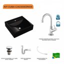 Ver imagem 3 de Kit Cuba Q39 com Torneira 1198 Metal e Válvula Click 1 Pol. 1/2 Sifão Pvc e Flexivel