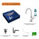 Ver imagem 3 de Kit Cuba Q39 com Torneira 1198 Metal e Válvula Click 1 1/2" Sifão Cromado e Flexível Compace