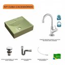 Ver imagem 3 de Kit Cuba Q39 com Torneira 1198 Metal e Válvula Click 1 1/2" Sifão Cromado e Flexível Compace