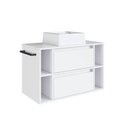 Ver imagem 6 de Conjunto para Banheiro Gabinete Suspenso 80cm com Cuba Espelheira com Toalheiro Branco