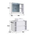 Ver imagem 4 de Conjunto para Banheiro Gabinete Suspenso 80cm com Cuba Espelheira com Toalheiro Branco