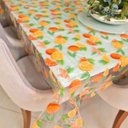 Ver imagem 5 de Toalha Pvc Estampada Transparente 5.0x1.4m Protetora Mesa 07