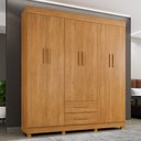 Ver imagem 2 de Guarda Roupa Leblon 6 Portas 2 Gavetas 7 Prateleiras - Benetil