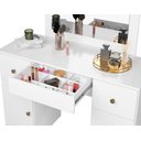 Ver imagem 3 de Cômoda Camarim Sonhos com Penteadeira e Espelho Meninas Estilo Moderno Maquiadora Cor Branco