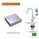 Ver imagem 3 de Kit Cuba Q39 com Torneira 1198 Metal e Válvula Click 1"b Pol. Compace