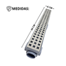 Ralo Linear Varanda 6cm X 50cm Inox304 Quadr Coletor Cinza - 2