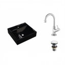 Ver imagem 2 de Kit Cuba Q39 com Torneira 1198 Metal e Válvula Click 1 Pol.