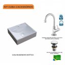 Ver imagem 3 de Kit Cuba Q39 com Torneira 1198 Metal e Válvula Click 1 Pol.