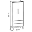 Ver imagem 6 de Guarda-Roupa Retrô 2 Portas Classic New Fosco com Natural - Reller