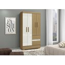 Ver imagem 3 de Guarda Roupa Coimbra 4 Portas Atacama / Off White - Aramóveis