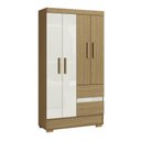 Ver imagem 1 de Guarda Roupa Coimbra 4 Portas Atacama / Off White - Aramóveis