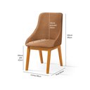 Ver mais imagens de Conjunto Mesa Jantar 1,20m Amadeirado 4 Cadeira Verona Corino Caramelo Luxo