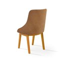 Ver imagem 7 de Conjunto Mesa Jantar 1,20m Amadeirado 4 Cadeira Verona Corino Caramelo Luxo