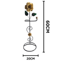 Ver imagem 2 de Suporte Porta Papel Higiênico 1 Rolo em Ferro de Chão Artesanal com Rosas:bege