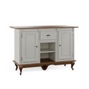 Ver imagem 1 de Mesa Ilha Hannover 1,32m - 60705 Mmj-lz Lz-off White/imbuia