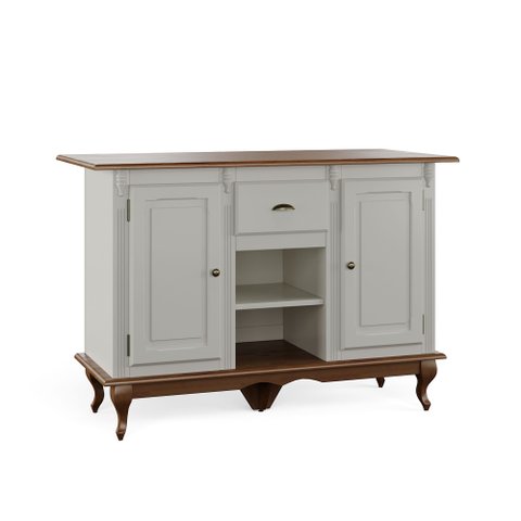 Mesa Ilha Hannover 1,32m - 60705 Mmj-lz Lz-off White/imbuia