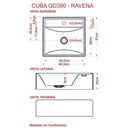 Ver mais imagens de Kit Cuba Q39 com Torneira Luxo 1195 Metal 1 Pol. e Sifão Pvc e Flexivel