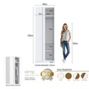 Ver imagem 7 de Guarda Roupa Modulado 100% MDF 2 Peças com Canto Reto 5 Portas Integrato Branco