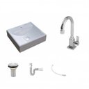 Ver imagem 2 de Kit Cuba Q39 com Torneira Luxo 1195 Metal 1 Pol. e Sifão Pvc e Flexivel