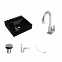 Ver imagem 2 de Kit Cuba Q39 com Torneira Luxo 1195 Metal e Válvula Click 1"b Pol. e Sifão Pvc e Flexível Compace