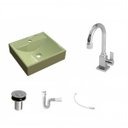 Ver imagem 2 de Kit Cuba Q39 com Torneira Luxo 1195 Metal e Válvula Click 1"b Pol. e Sifão Pvc e Flexível Compace