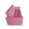 Sofá Cama 3 Lugares Denver Suede Pink - Lares Decor - 3
