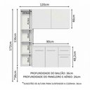Ver imagem 3 de Armário de Cozinha Compacta 120cm Branco Easy Madesa