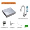 Kit Cuba Q39 com Torneira Luxo 1195 Metal e Válvula Click 1"b Pol. e Sifão Pvc e Flexível Compace - 3