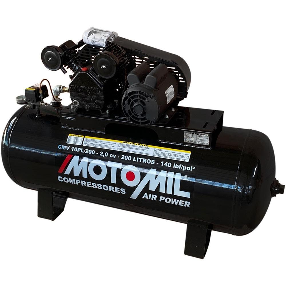 Compressor De Ar 10 Pés 2hp 200 Litros Cmv Mono Air Power 110 /220v 42276.0 MOTOMIL - 2