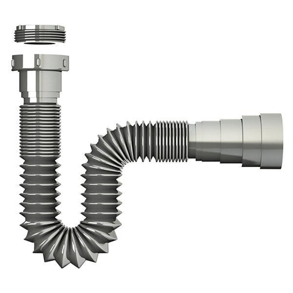 Kit Cuba Q39 com Torneira Luxo 1195 Metal Válvula Click 1"B Pol. e Sifão Cromado e Flexível Compace - 6