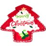 Petisqueira Ceramica Arvore Natal Merry Christmas 26x22x3,5cm - 1