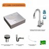 Kit Cuba Q39 com Torneira Luxo 1195 Metal Válvula Click 1"b Pol. e Sifão Cromado e Flexível Compace - 3