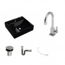 Ver imagem 2 de Kit Cuba Q39 com Torneira Luxo 1195 Metal Válvula Click 1"b Pol. e Sifão Cromado e Flexível Compace