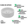 Cuba de apoio para banheiros e lavabos redonda 35cm Branca fosca - 5