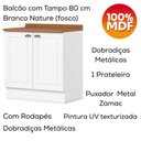 Ver imagem 6 de Armario Aereo e Balcao 80cm Americana Branco Nature Henn