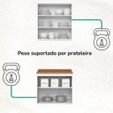 Ver imagem 5 de Armario Aereo e Balcao 80cm Americana Branco Nature Henn