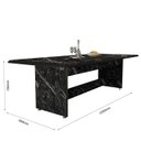 Ver imagem 5 de Mesa de Jantar Grande Tampo Estilo Marmore Cozinha e Varanda Área Gourmet Estrutura Robusta