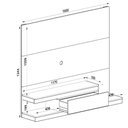 Ver imagem 2 de Painel Home de Tv com Gaveta 3 Prateleiras 134,4cm Branco
