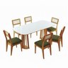 Conjunto de Mesa Oval com 6 Cadeiras 100% Mdf com Encosto Telado Bolonha - 2